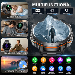 LIGE BWX3 コンパス搭載スマートウォッチ メンズ 長時間バッテリー フィットネストラッカー 通話対応 血中酸素濃度測定 スマートウォッチ Android IOS対応 - Product Image 2