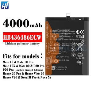 Precio de Fábrica para Batería de Teléfono Móvil Huawei Mate 10 Pro Lite Mate10 P20 Pro Mate 20 <span class=keywords><strong>HB436486ECW</strong></span> - Product Image 2
