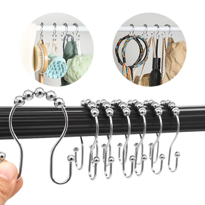 Crochet double face en acier inoxydable pour rideau de douche, crochet multi-usages pour salle de bain, antirouille, pour rideau, serviette, peignoir, clé - Product Image 4