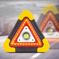 Triangle de signalisation d'urgence solaire haute luminosité, 4 modes d'éclairage, balise de sécurité automobile portable