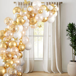 Juego de 111 Globos con Tema Dorado y Mariposas para Boda, Cumpleaños, Propuesta Romántica - Product Image 1