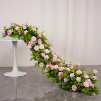 Chemin de table floral pour mariage, centres de table intérieurs, fleurs de table longues 40*200cm pour dîner