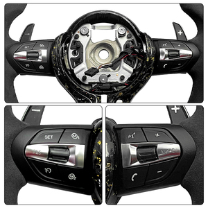 <span class=keywords><strong>Volante</strong></span> LED Premium con Empuñaduras de Alcántara, <span class=keywords><strong>Volante</strong></span> de Fibra de Carbono Forjado con Lámina Dorada para <span class=keywords><strong>BMW</strong></span> E90 E60 F30 F10 F80 M3 <span class=keywords><strong>M2</strong></span> - Product Image 3