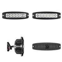 Feux arrière LED fins pour voiture DXZ 12-24V, projecteur de travail 18W, 3000LM, 6000K, phare antibrouillard, éclairage extérieur pour camion tout-terrain, CE