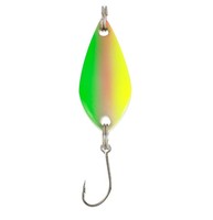 NOUVEAU MAJOR Leurre Cuillère Métallique 2.5g-5g à Hameçon Simple Ultraléger pour Pêche à la Truite en Eau Douce 8 Couleurs
