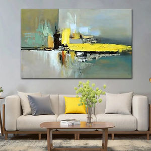 Oturma odası soyut el-boyalı doku yağlıboya % 100% el-boyalı duvar sanat resmi oturma odası ev dekorasyon boyama - Product Image 4