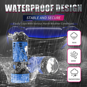 Phare LED <span class=keywords><strong>H4</strong></span> 100W à double lentille en cuivre, faisceau super lumineux et focalisé, feux de croisement et de route, accessoires d'éclairage avant de voiture - Product Image 4