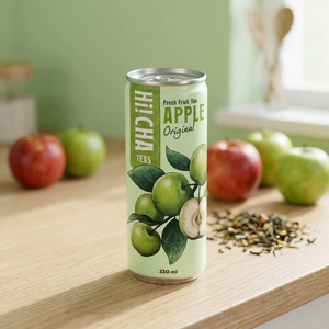 Thé glacé aux fruits frais à la pomme prêt à boire 330 ml, saveur de thé onctueuse et goût d'orange rafraîchissant, pour la vente au détail - Product Image 2