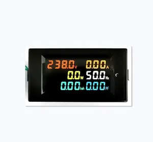 6IN1 AC monitor 110V 220V 380V 100A Digital LCD Electric energy Frequency meter Digital LCD