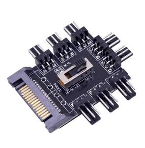 15Pin sata電源1に8マルチウェイスプリッタ3Pin 12v冷却ファンクーラーハブ2レベルの速度コントローラpcのコンピュータ - Product Image 3