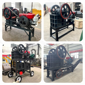 Xách tay đá cẩm thạch Granite Máy Nghiền hàm hoàn chỉnh Vàng khai thác mỏ rung màn hình máy nghiền hàm - Product Image 3