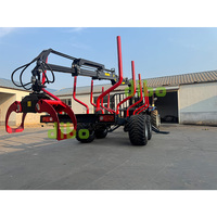Certification CE Machine forestière Remorques hydrauliques pour l'exploitation forestière Grue à bois Grappin Quad Remorque forestière 10t 12t 14t