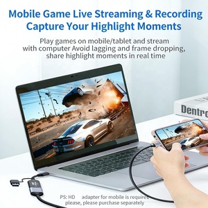 การ์ดจับภาพวิดีโอ4K 30FPS HDTV ประเภท C USB 3.0กล้องถ่ายทอดสดการเล่นเกมเครื่องบันทึกทีวีสำหรับ Mac OS OBS Xbox การประชุมทางวิดีโอ - Product Image 5