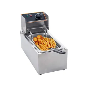 Friteuse commerciale électrique à fonctions multiples 4L 6L 8L pour beignets et frites de pommes de terre Friteuse