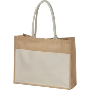 Borsa in iuta e cotone, merchandising sostenibile - Product Image 1