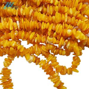 Le vere perle di ambra baltica grezza possono essere utilizzate per la collana di colore naturale invertito arcobaleno di design ambra naturale - Product Image 6