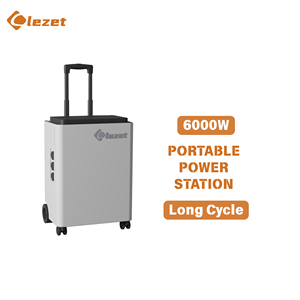 Lezet LiFePO4リチウム鉄パーキング電源ストレージバッテリーパック大容量AC/ソーラーアダプターIP65保護RV用 - Product Image 2