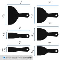 Grattoir à peinture en plastique en gros d'usine couteau à mastic en plastique ensemble de couteaux à mastic outil d'épandage en plastique