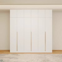 Armario de Madera Moderno y Minimalista con Almacenamiento Personalizado, Sistema de Armario Personalizable para Dormitorio, Muebles para el Hogar