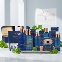 Système de soin du visage au peptide de cuivre bleu fermenté GHK-Cu, levure fermentée, niacinamide, céramide, hydratant, lissant, OEM ODM