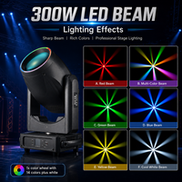 Projecteur LED Beam mobile 300W avec angle de faisceau de 1,5° et contrôle DMX512/sonore pour l'éclairage de mariages, concerts et clubs