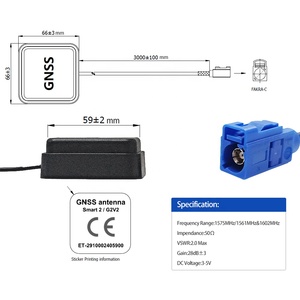 Mini alta precisione doppia frequenza L1 + L5 <span class=keywords><strong>GPS</strong></span> ricezione Antenna attiva esterna auto Antenna con stabilizzazione del segnale - Product Image 5