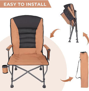 Ghế xếp ngoài trời cao cấp bằng kim loại, có tựa lưng điều chỉnh được, dùng cho câu cá, cắm trại, vườn, bãi biển, mã APC072 - Product Image 2