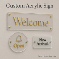 Plaque de porte personnalisée en acrylique, plaque signalétique de bureau, numéro de pièce mural, logo personnalisé, impression UV, directement de l'usine