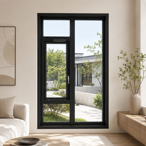 Finestre in <span class=keywords><strong>Alluminio</strong></span> Premium Personalizzate con Telaio Sottile Nero Opaco e Doppio Vetro ad Alta Sicurezza per Case di Lusso Moderne - Product Image 2