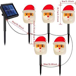 Le jardin solaire extérieur transfrontalier du père noël LED allume les lumières d'insertion de sol étanches IP65 - Product Image 6