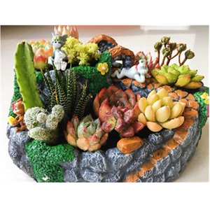 Maceta <span class=keywords><strong>de</strong></span> Resina al por Mayor para Plantas Suculentas, Mini <span class=keywords><strong>Casa</strong></span> Contenedor <span class=keywords><strong>de</strong></span> Jardín <span class=keywords><strong>de</strong></span> Hadas con 2/3 Macetas para Hogar/Oficina - Product Image 3