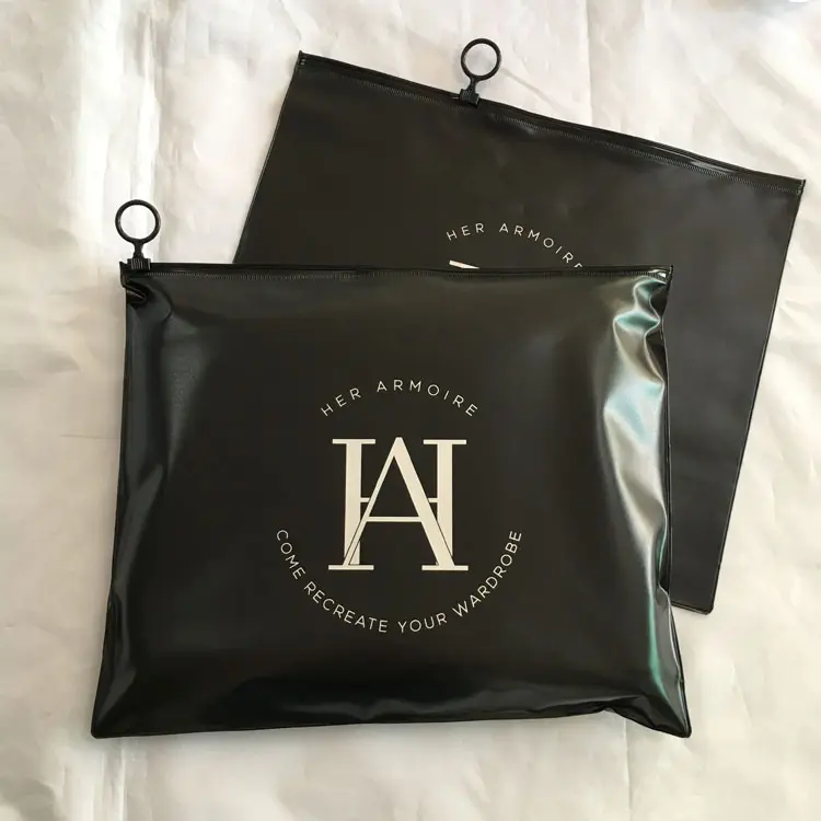 पीवीसी निविड़ अंधकार काले जिपर परिधान बैग थोक ज़िप ताला Swimwear के परिधान के लिए पाले सेओढ़ लिया पीवीसी प्लास्टिक बैग ले जाने बैग पैकिंग