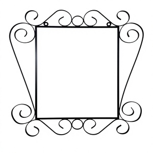 Cadre photo en fer forgé avec finition noire, parfait pour les murs de galerie à la maison et la décoration des salons et bureaux - Product Image 1