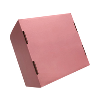 Boîte d'expédition pour bougie en carton ondulé rose, écologique, recyclable, haut de gamme, à plat, pour emballage cadeau de maquillage parfumé