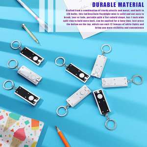 Custom Logo LED Keychain Flashlight 12 Lumen Portable <b>Bright</b> Battery Powered ABS/Metal Multicolor Key Ring <b>Torch</b> Outdoor Camping - Product Image 3