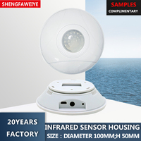 Shengfaweiye 110*50mm Capteur de mouvement humain en plastique ABS avec boîtier électronique et instrument pour installation au plafond