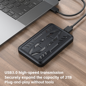 Mới đến bên ngoài HDD trường hợp ổ cứng hộp USB 3.0 Type-C 2.5 inch SATA 3.0 điện thoại di động HDD bao vây Hỗ trợ UASP cho PC máy tính xách tay - Product Image 2