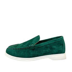 Pantuflas de Piel de Oveja, Diseño de Color Sólido, Suela de Goma, Cierre con Cordones, Forro de Cuero Genuino Cómodos Zapatos Casuales de Punta Plana Antideslizantes - Product Image 5