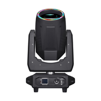 Projecteur Beam 380W avec ouverture 8500K, 18/22 canaux, gradation mécanique 0-100%, flux bidirectionnel et effet arc-en-ciel, DMX512, activé par le son