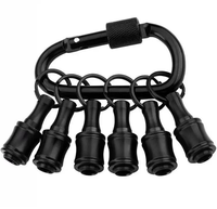 Meilleure vente : Ensemble de 6 embouts de tournevis à tige hexagonale de 1/4 po avec support, rallonge, adaptateur de vis porte-clés et pièce de rechange pour perceuse portative