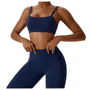 Custom Yoga Sports Bra And Leggings Training Suit Set Tight Pants 2 Piece Sports Fitness Yoga Legging And Sports Bra Sets