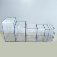 Boîte de rangement pour cartes de jeu TCG, en plastique transparent épais, avec logo personnalisé, 10/25/50/100/150/200/250 cartes