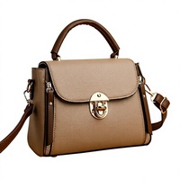 Sac à bandoulière urbain minimaliste en cuir PU bicolore, sac à main carré rétro, fermeture à rabat, sangle unique, portable, pour tous les jours