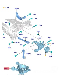 Pour Ford Mustang 18-23, suspension de bras oscillant arrière, bras de suspension arrière gauche et droit - Product Image 6