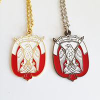 Collier creux personnalisé avec logo falcon et photo gravée, fabrication artisanale, haute qualité, Offre Spéciale nickelage