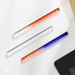 Regla Acrílica Transparente con Gradiente de Color, Borde Recto para Medir, para Estudiantes, Material de Oficina y Regalos Promocionales - Product Image 2