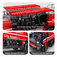 Camion de Secours et de Pompiers d'Aéroport Télécommandé APP RC 19004, Blocs de Construction, Jouet de Construction, 6653 Pièces, Échelle 1:8, Plastique ABS, Urgence