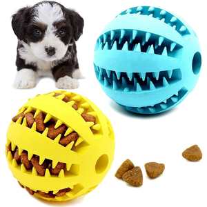 Dog Tooth Cleaning Toy Pet Tpr Bite-Resistant Chew Toys Indestructible Gravity <b>Smart</b> Training Teeth Clean <b>Ball</b> Toys - Product Image 1