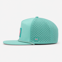Casquettes de golf en gros avec cordon, gris foncé, aérées avec trous latéraux, plaque embossée, visière droite, casquette de baseball personnalisée OEM