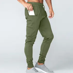 Highly Stretchable Track Suit Mens Joggers Casual Pants Military Green with Waist Loop Hold Shirt/Towel